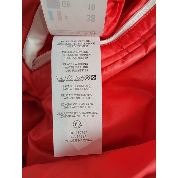 Saint James Women Full Zip Lightweight Reversible Vest Size 6 Red White Sailboat - Picture 7 of 8